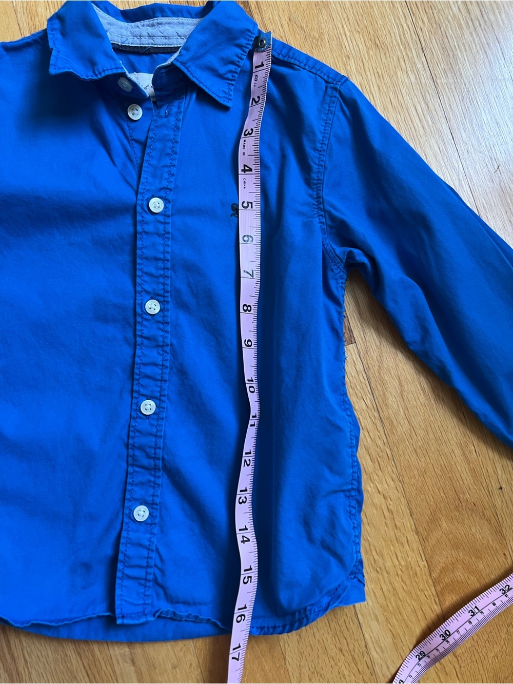 L.O.G.G Bright Blue Button-Up Shirt size 3-4 years - Picture 8 of 9